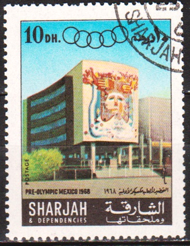 Stamp/Les Emirates Arabe Unis Sharjah StampsPré Olympiques Mexico 68 Oblitéré