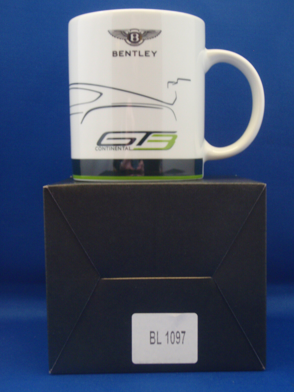 Genuine Bentley Motor Cars White Silver Winged B Ceramic Mug Bl264 For Sale Ebay