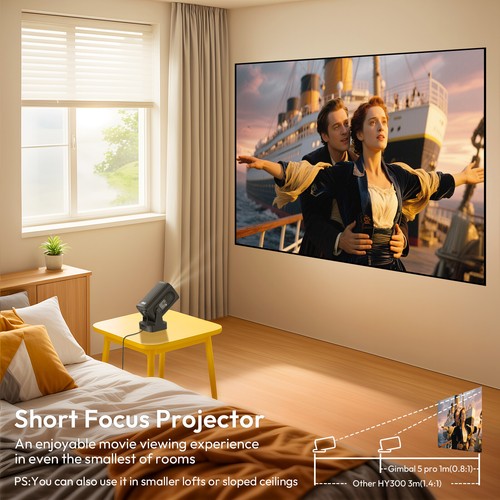 Native 1080P 5G WiFi 300ANSI Android 11 Projector Cinema 180° 4K HD Home Theater - Picture 8 of 15