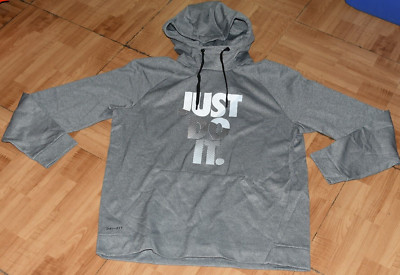 NIKE THERMA JUST DO IT GRAPHIC MENS TRAINING HOODIE - MENS sz LARGE