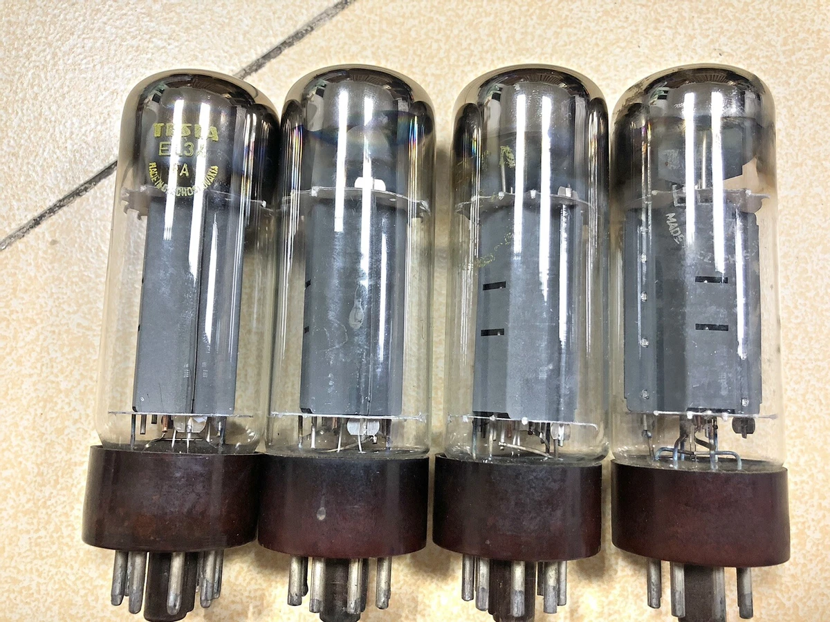 真空管EL34 真空管 EL34 TESLA社 オールドタイプ 4本マッチドクワッド 新品未使用品