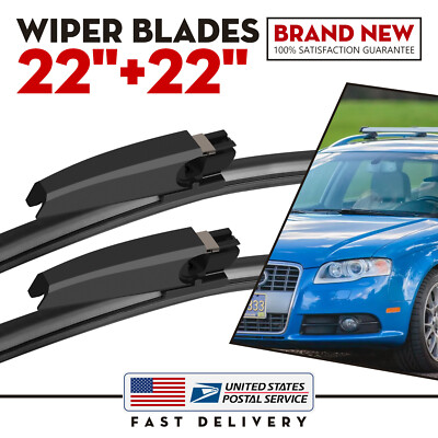 22''+22'' Front Windshield Wiper Blade For Audi A4 B7 S4 RS4 2004 - 08 OEM Quality