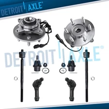 Front Wheel Bearing & Hub Tie Rod + Ball Joint for 2004 2005 Ford F-150 4WD 6Lug