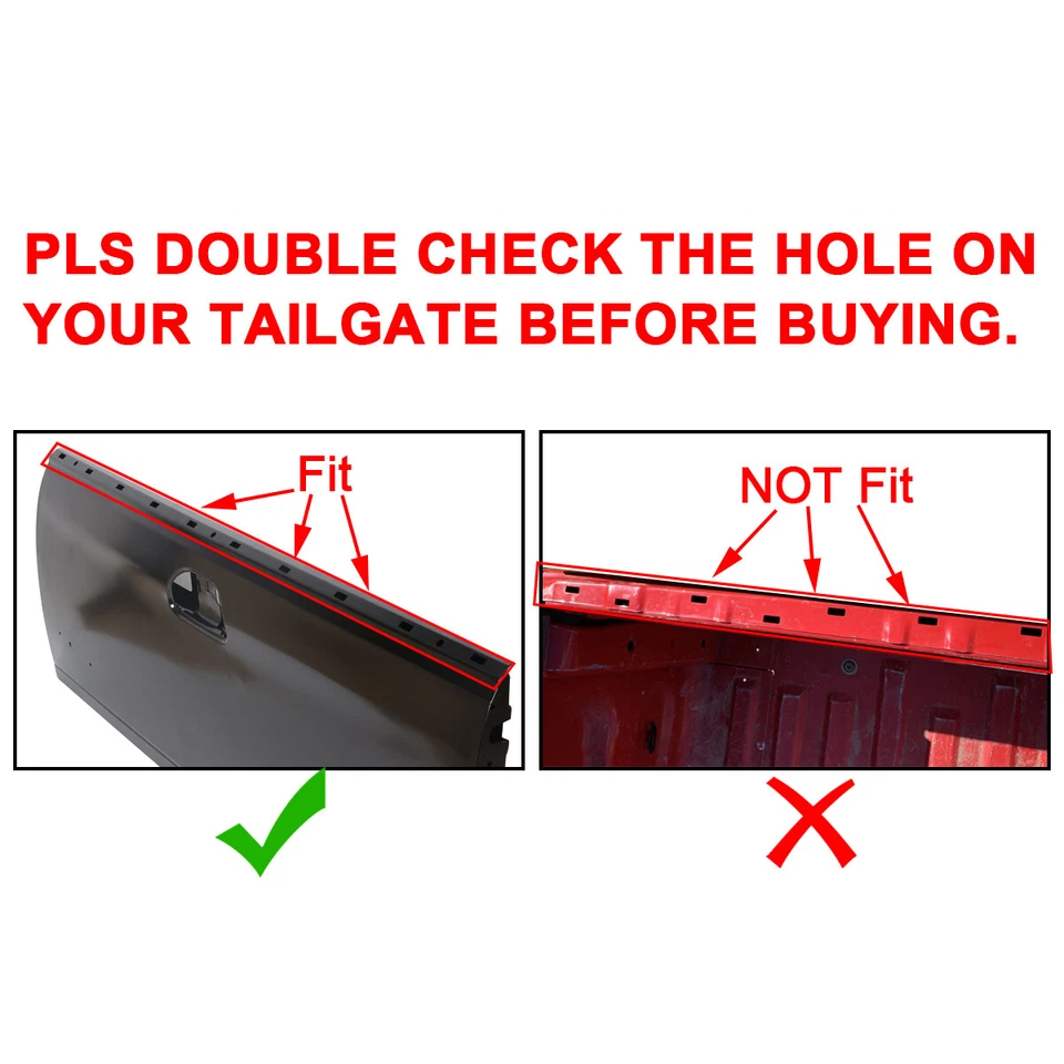 Tapa protectora de alerón moldeada para puerta trasera 99-07 Ford F250 F350 Super Duty Foto 2 de 4