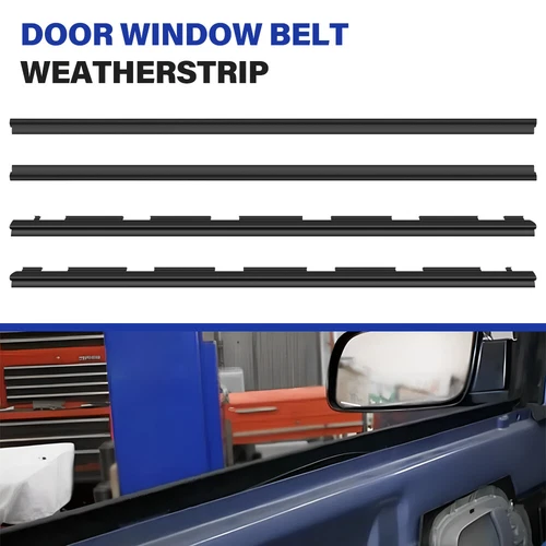 For Chevy Truck Inner & Outer Window Sweep Felt Seal Weatherstrip 4 Pc Kit Set - Bild 3 von 24