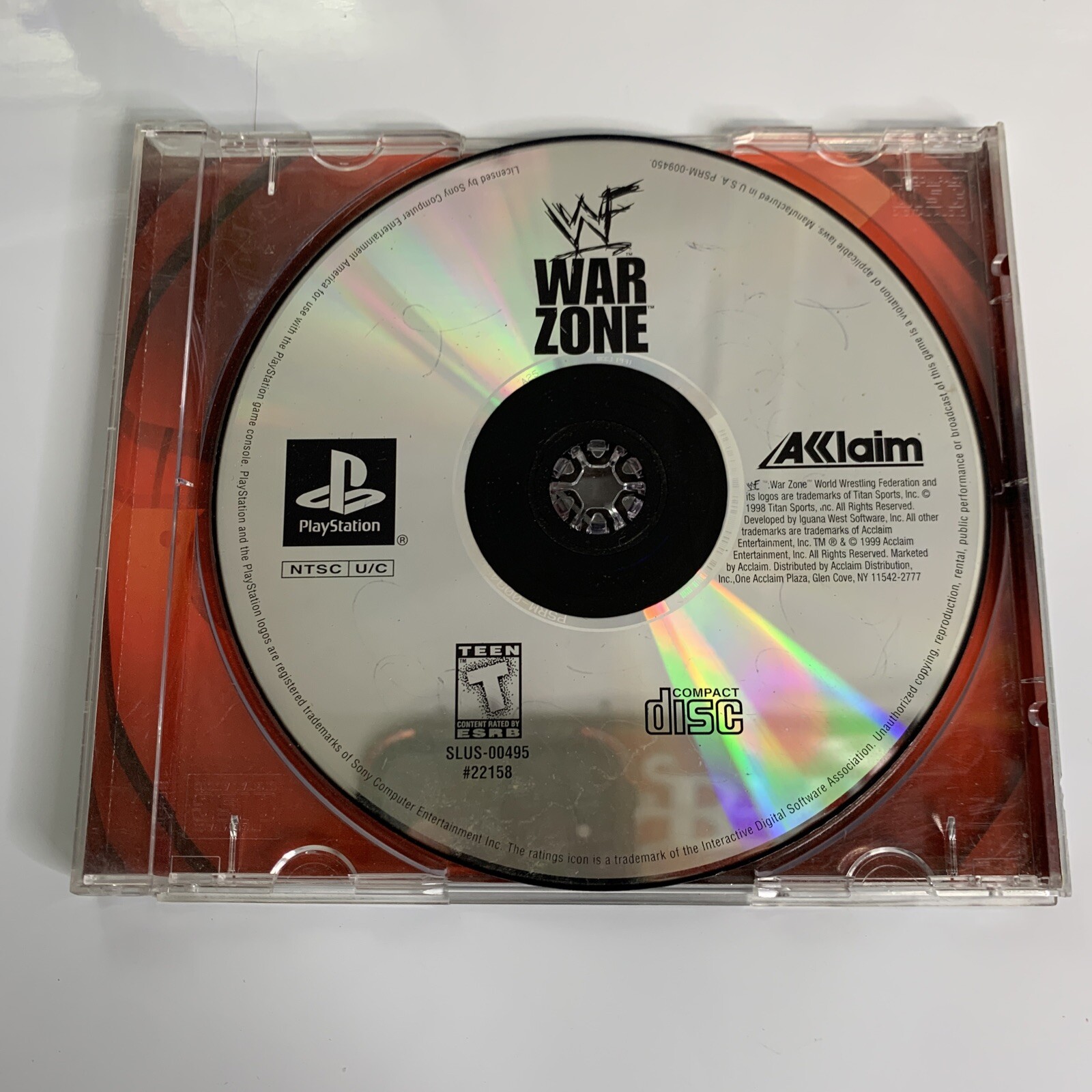 WWF War Zone WF Warzone (PlayStation PS1) - DISC ONLY 21481221586 