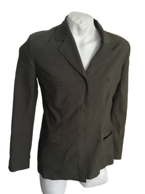 RICHMOND Mens Zip Jacket Military Green Viscose Jacket Casual Size 44
