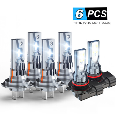 For Chrysler Crossfire 2004 - 2007 2008 Combo 6x LED Headlight + Fog Light Bulbs