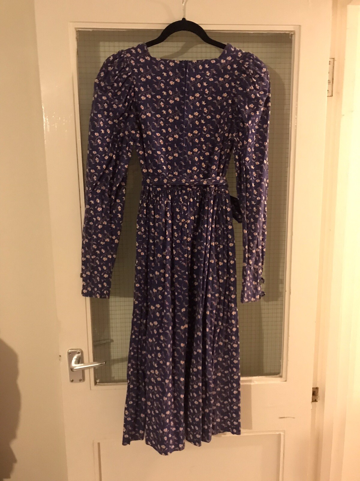 Laura Ashley Vintage Purple Floral Print Midi Square … Gem