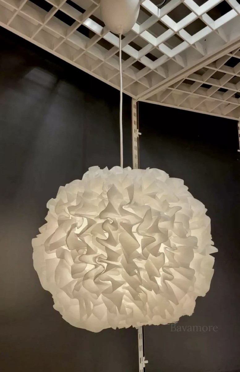 Ikea VINDKAST Pendant Lamp, Decorative Ceiling Textile White 20