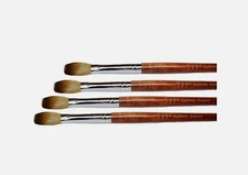 777 Red Wood Kolinsky Acrylic Nail Brush - CRIMPED
