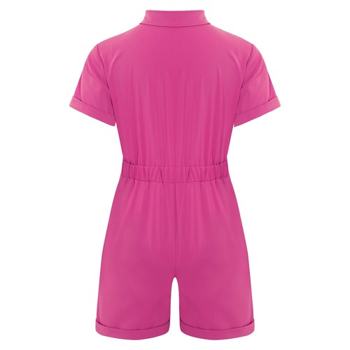 Kids Girls Jumpsuit Work Rompers Sport Coverall Casual Overalls Elastic Waist - Picture 64 of 83