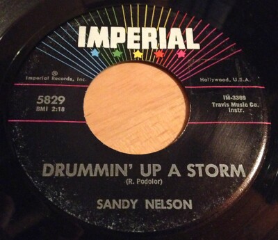 Sandy Nelson 45 Drummin' Up A Storm / Drum Stomp