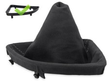 SCHALTMANSCHETTE FUR BMW E81/E87 1-er SCHALTSACK ALCANTARA NAHT GRAU + RAHMEN