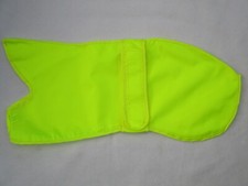 17" 19" WHIPPET COAT RAIN MAC FLORESCENT YELLOW  WATERPROOF OUTER UN LINED