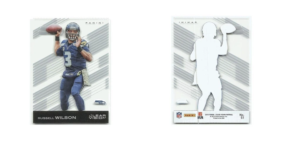 Russell Wilson 2015 Panini Clear Vision #51A Seattle Seahawks Football Card NM - Image 3 of 3