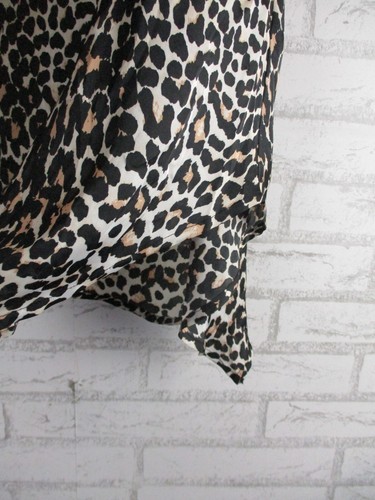Basque womens aysmetric skirt black beige leopard print 12 - Picture 7 of 11
