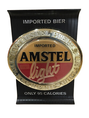 VTG Amstel Light imported Beer bier Advertising Bar plastic Wall Sign stand cave