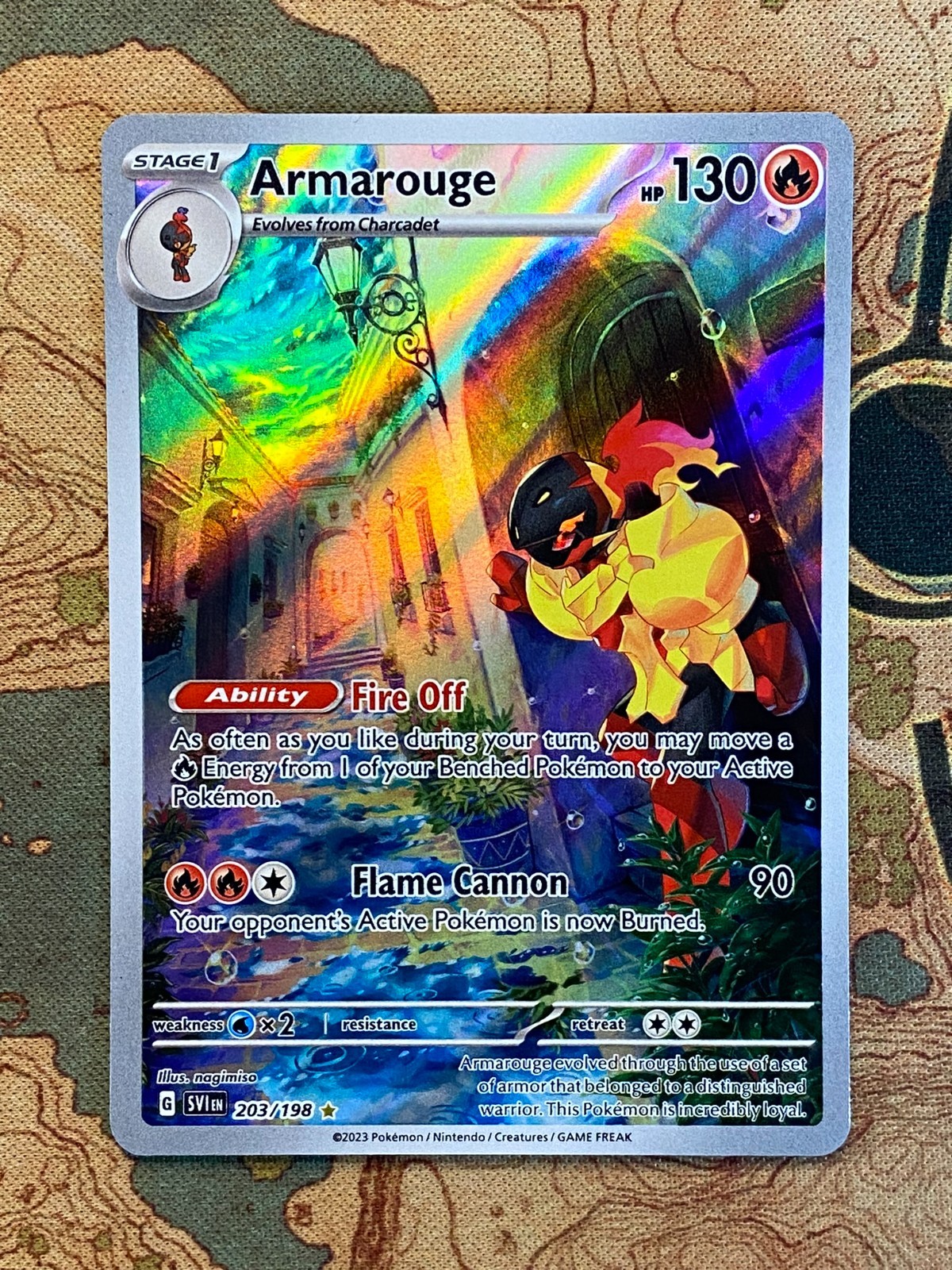 Pokemon Card TCG - Armarouge 203/198 Illustration Rare Scarlet & Violet NM