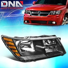FOR 2009-2020 DODGE JOURNEY PASSENGER RIGHT FACTORY STYLE HEADLIGHT LAMP BLACK