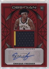 2024-25 Obsidian Rookie Jersey Electric Etch Red Flood Enrique Freeman Auto 5y7