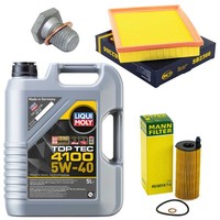 MotoröL Filter Set 5W-40 5 Liter + ÖLablassschraube FüR BMW 1Er 2Er 3Er 4Er F20