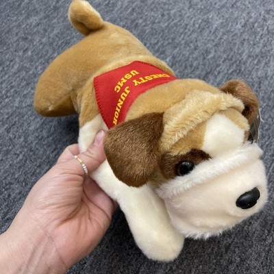 Chesty Junior USMC Marine Laying Bulldog Stuffed Animal Plush NWT 12''
