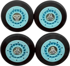 4 Pack Samsung Dryer Drum Support Roller with Axles DC97-16782E DC97-16782B