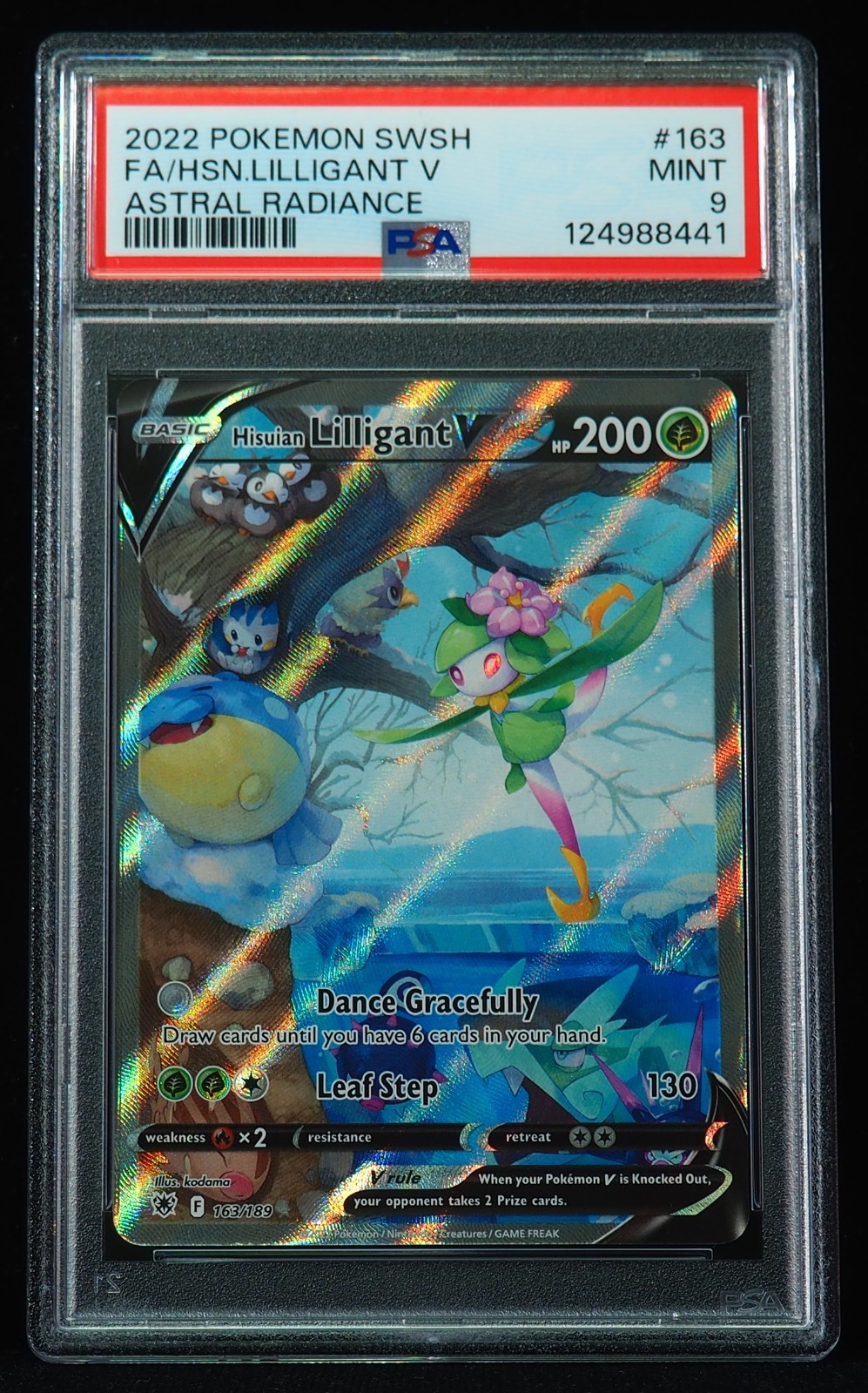 Hisuian Lilligant V 163 PSA Mint 9 Astral Radiance Pokemon Card