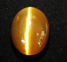 14Ct Chrysoberyl Brown Cats Eye Oval Cut Cabochon Loose Gemstone Certified