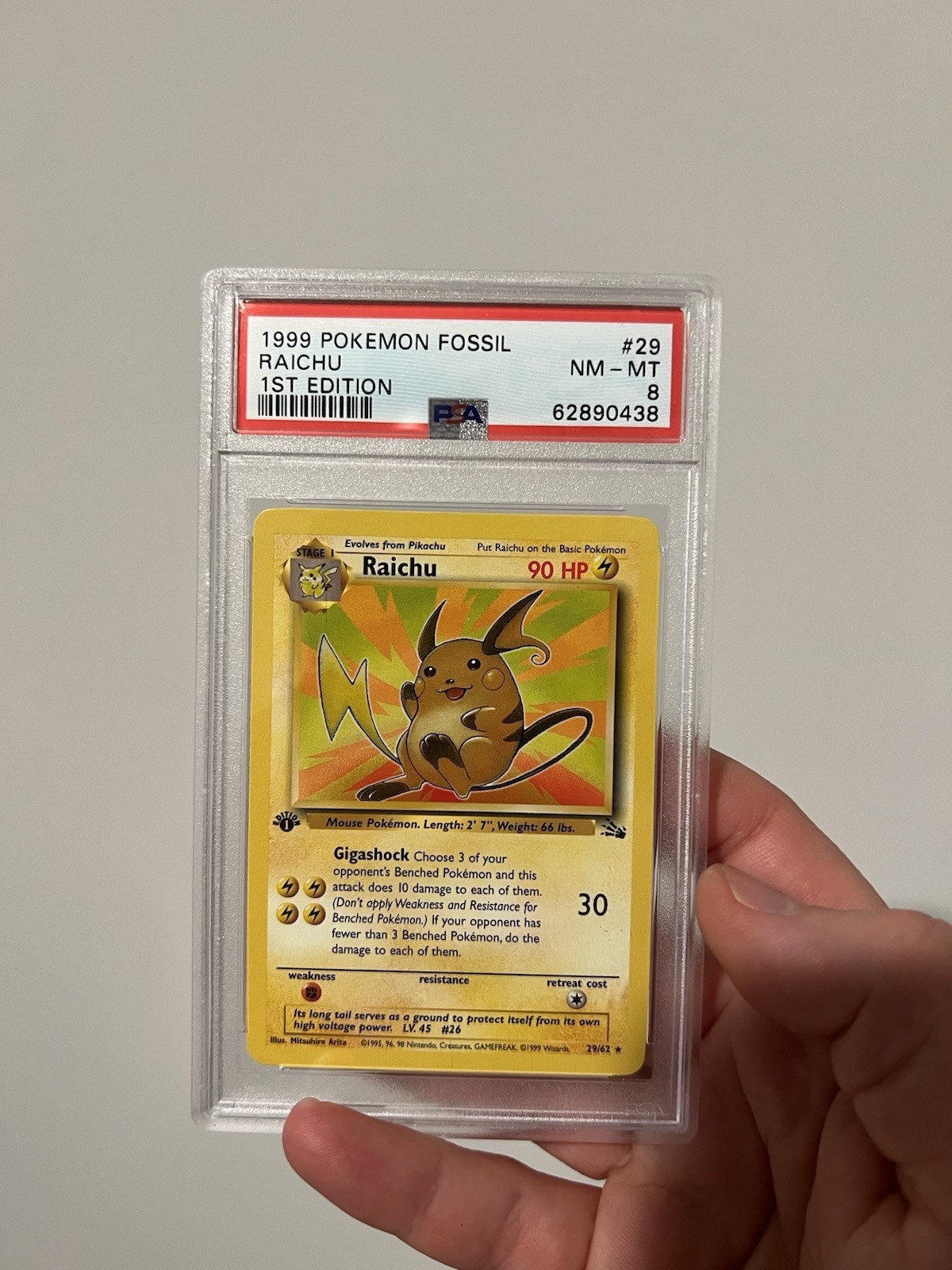 Raichu 1999 Fossil #29/62 1st Edition Price Guide - Sports Card