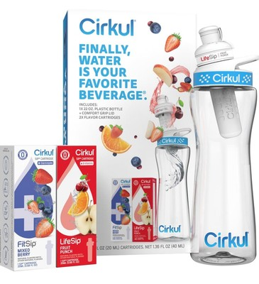 #ad #ad Cirkul 20 oz Plastic Water Bottle Starter Kit with 2 Flavor Cartridges New Boxes $11.99