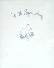 Vintage Embossed  With Sympathy  Card White Florals   Gibson USA