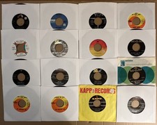 48 RECORDS/ 45 RPM -MOST NEAR MINT SOME ORIGINAL SLEEVES 1960'S VINTAGE