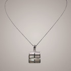 chunky STERLING silver necklace 925 with MOP inlay — photo 3
