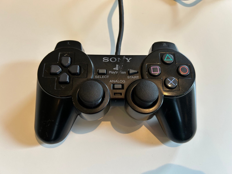 Official Genuine Sony Playstation 2 PS2 Controller Black (Tested & Working)