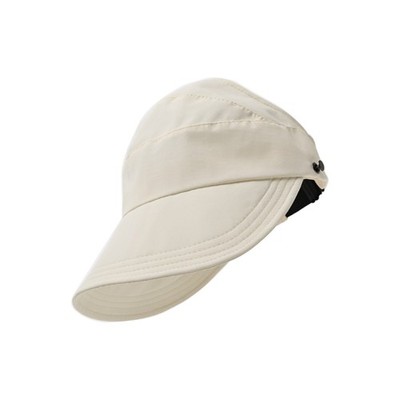 Wide Brims Visor Hat Female Sun Protective Ponytail Hat Open Top Baseball Hat
