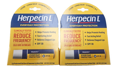 Herpecin L Lip Balm for Cold Sores & Fever Blisters 0.1oz ( 2 pack ) --