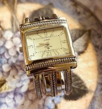 Premier Designs Silver Tone Cuff Band Watch New Battery