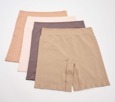 Breezies Cooling Comfort Seamless Long Leg Panty Set of 3- NO WHITE Tonal L New