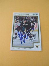 Tomas Vincour Signed Dallas Stars Card