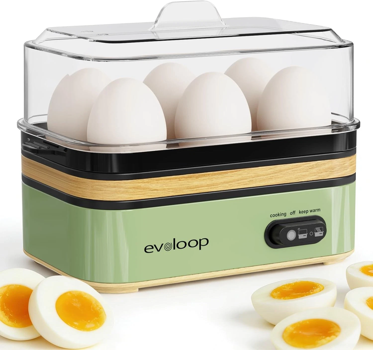 Rapid Egg Cooker Electric 6 Eggs Capacity Soft Medium Hard Boiled Poacher Omelet