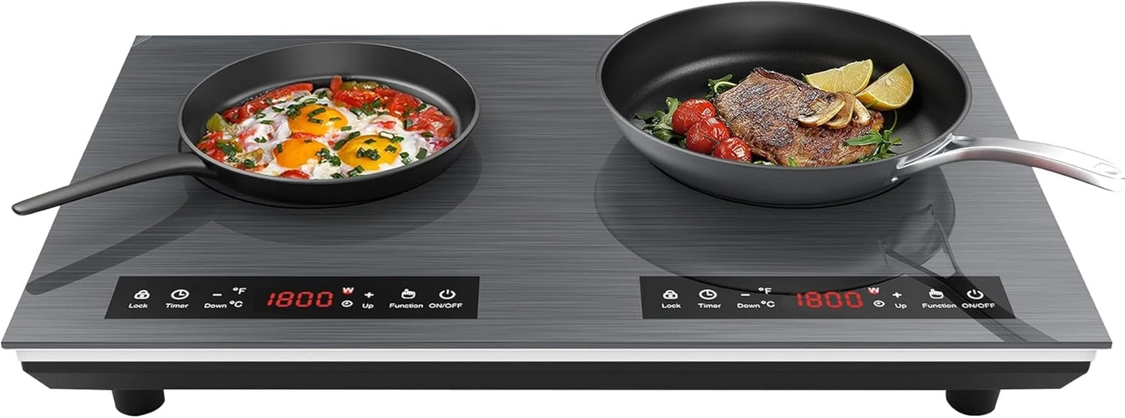24" Double Induction Cooktop 4000W with Touch Screen, Timer & Safety Lock
Opens in a new window or t