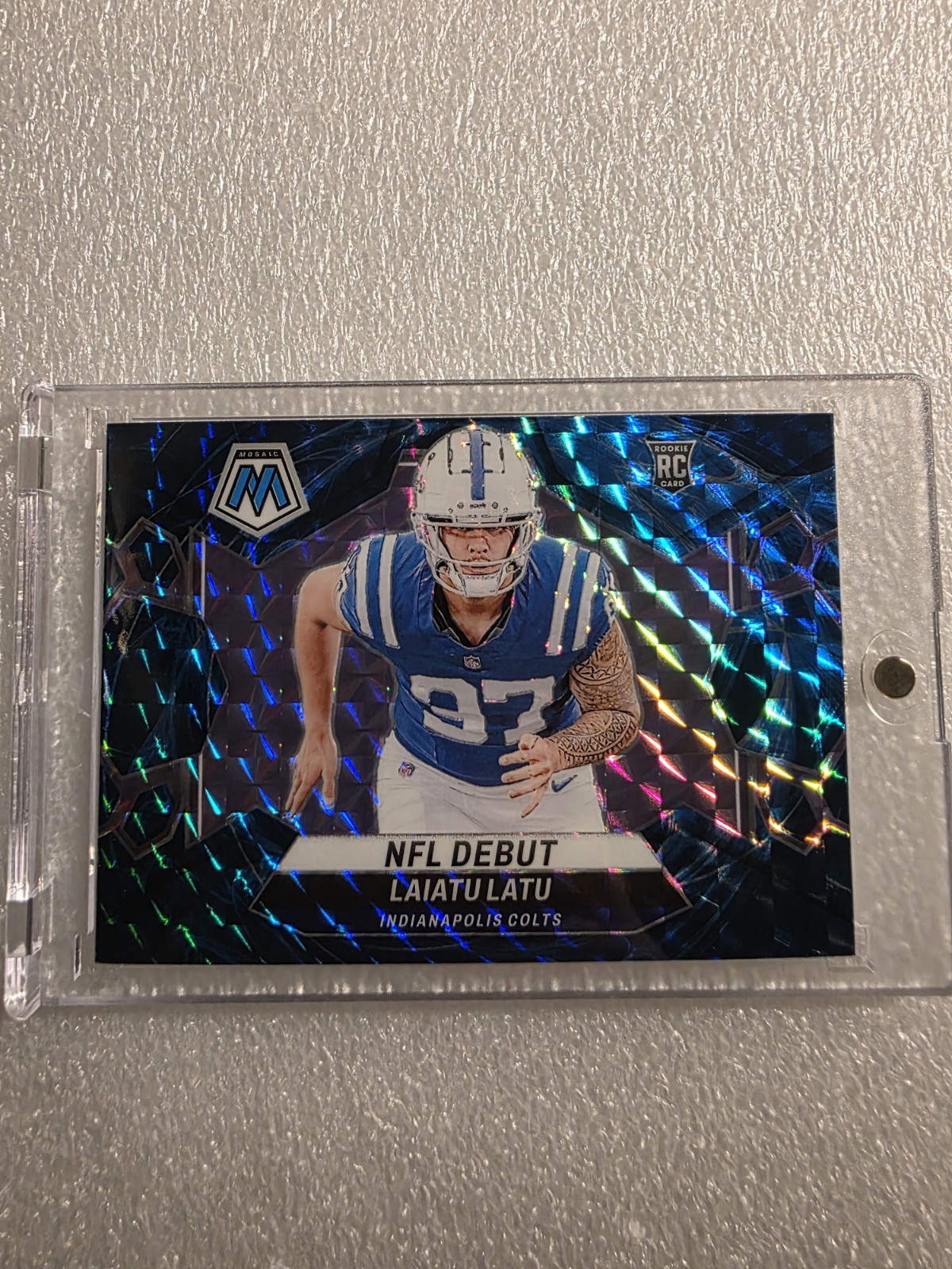 2024 Panini Mosaic - NFL Debut Laiatu Latu #290 Genesis Mosaic Prizm (RC)