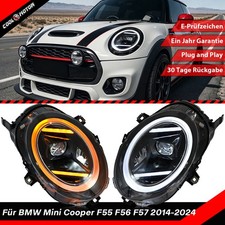 Paar LED Scheinwerfer F�r BMW Mini Cooper F55 F56 F57 2014-2024 RGB Animation