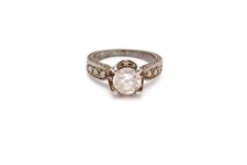 Sterling Silver 925 Cubic Zirconia Ring Size 8 Y7