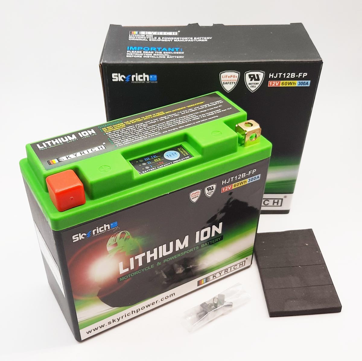 SKYRICH Batterie Lithium-Ion LiFePO YT12B-BS/YT14B-BS/YB16AL-A2 (HJT12B-FP)