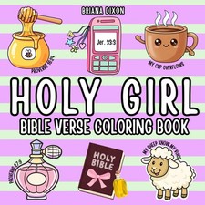 Holy Girl Bible Verse Coloring Book: Bold and Easy, With Journal Prompts