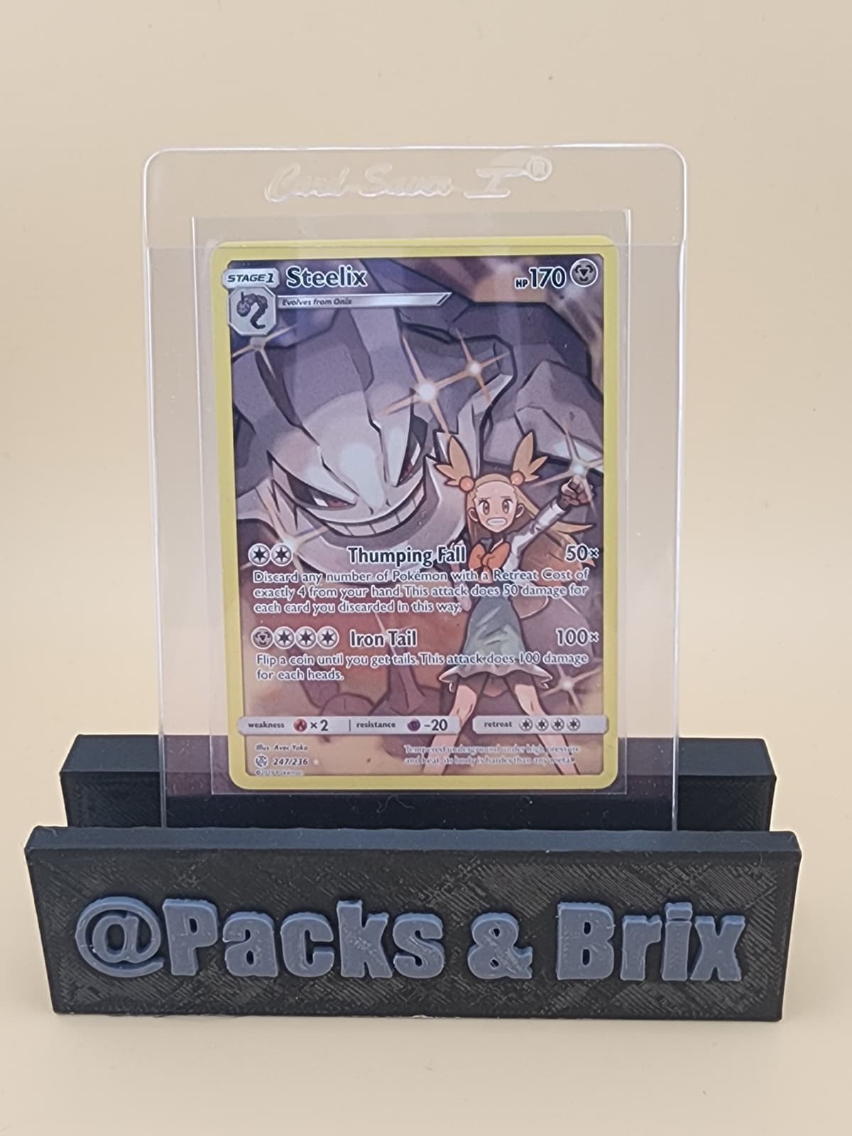 Steelix (Secret) 247/236 Sm-Cosmic Eclipse Holo Near Mint (NM)