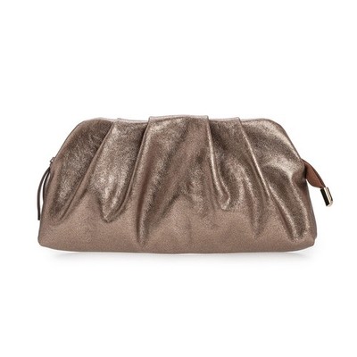 Chic Soft Vegan Leather Clutch Bag Dressy Pleated PU Evening Purse for Women ...